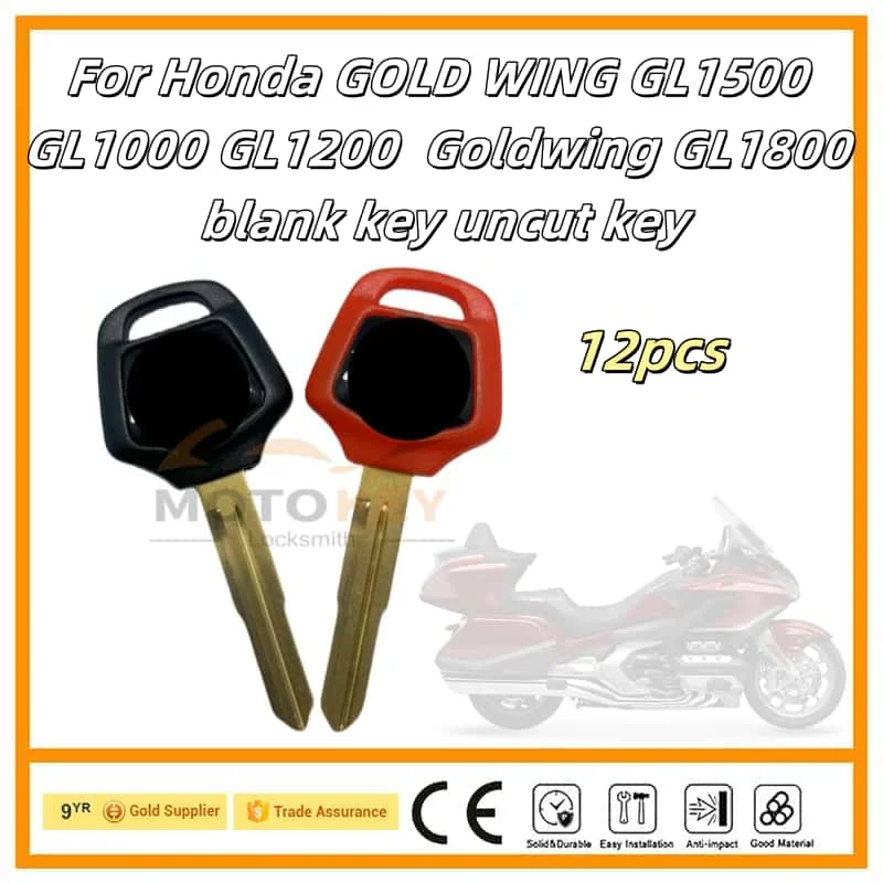 

12 шт. пустой ключ для мотоцикла, замена необрезанных ключей для Honda GOLD WING GL1500 GL1000 GL1200 2000-2011 Goldwing GL1800