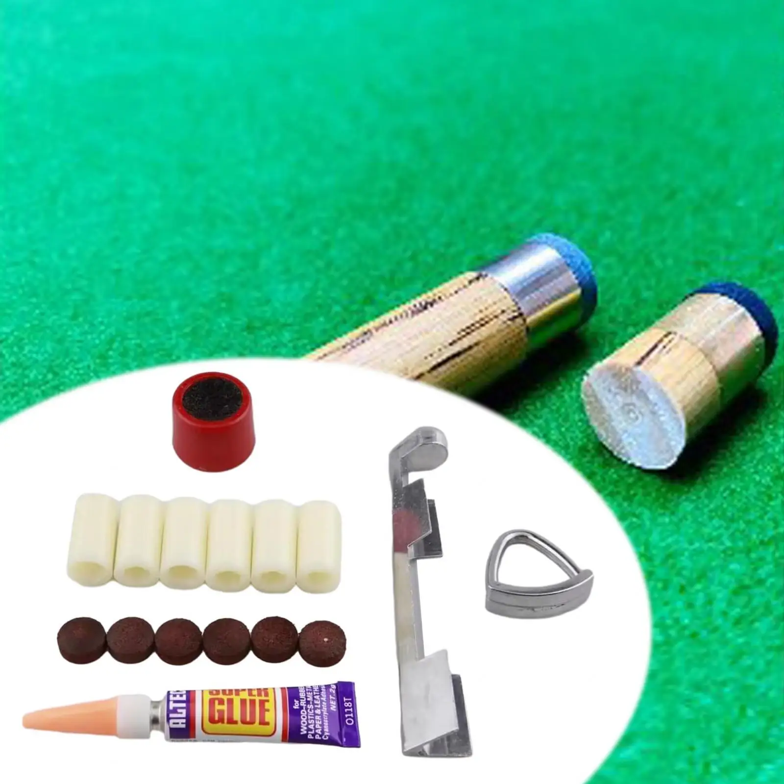 Table Pool Accessories Repairing Portable Care Set Pool Cue Repair Tip Set