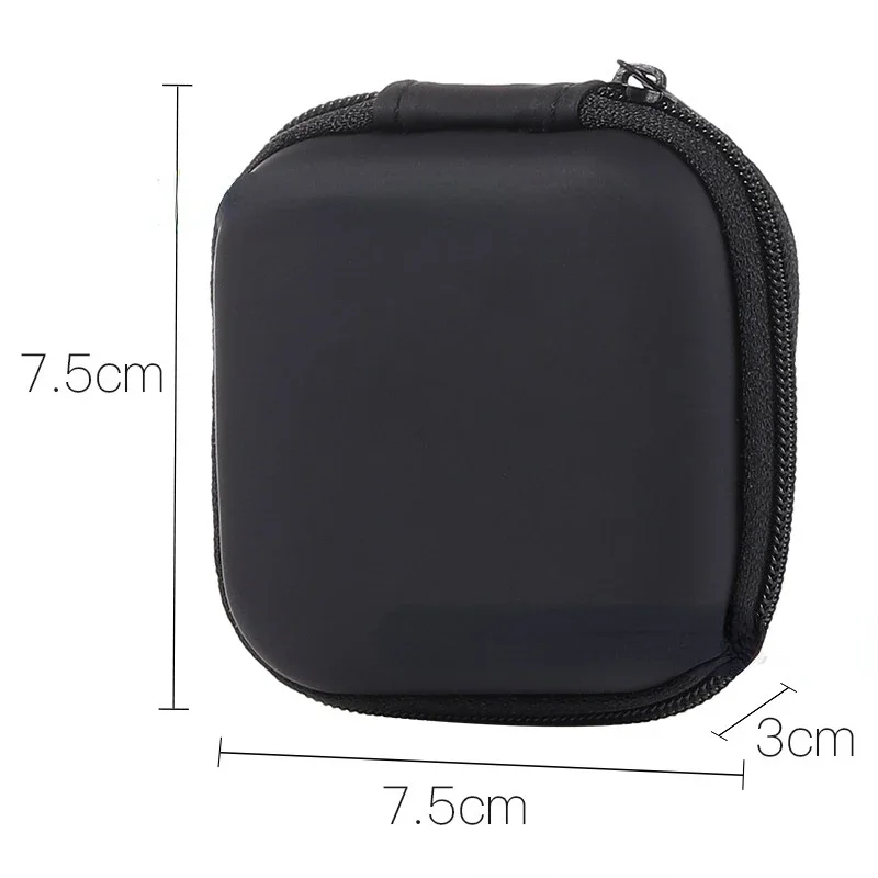 Neue Mini Square Eva Fall Headset Bluetooth-kompatible Kopfhörer Kabel Aufbewahrung sbox Kopfhörer Draht Organizer Box Lagerung – Detail 2