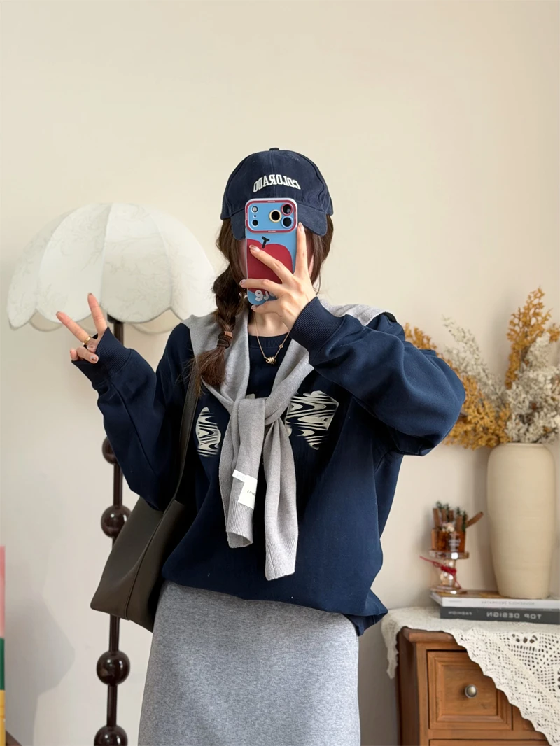 

Худи унисекс с принтом-надписью, свободного кроя, для женщин, повседневный, из 100% хлопка, с длинным рукавом...