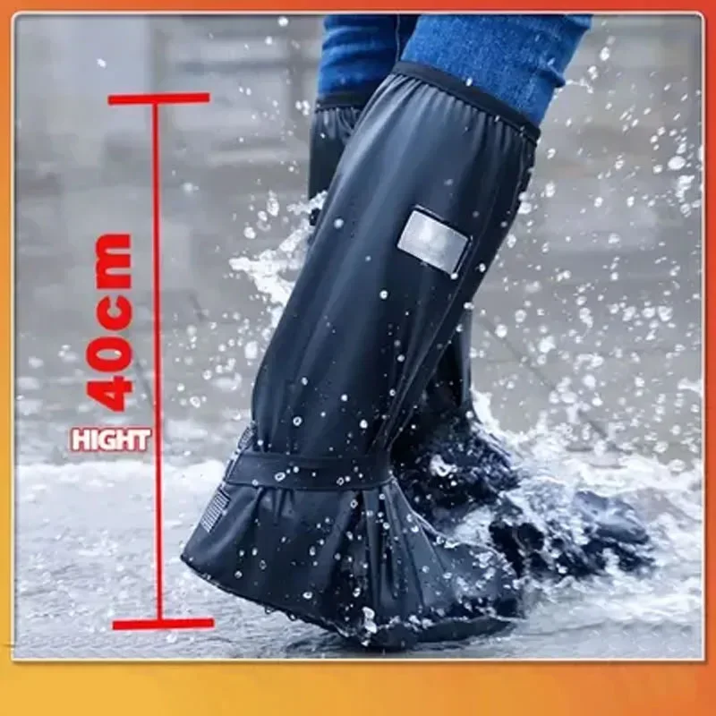 

Outdoor Snow and Rain Resistant Boot Covers, High Tube Riding Rain Resistant Shoe Covers Waterproof and Rain Resistant Anti Slip