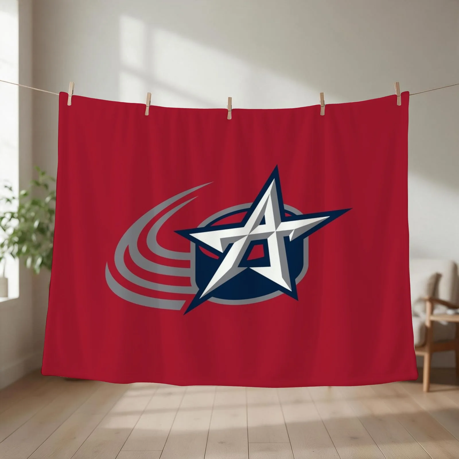 New ALLEN AMERICANS Throw Blanket couch cozy soft plush fuzzy picnic outdoor blanket