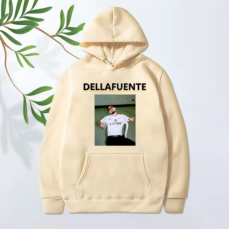 Dellafuente Classic classic graphic hoodie 2025 new men women vintage Long sleeve Sweatshirt with print oversized hoodie unisex