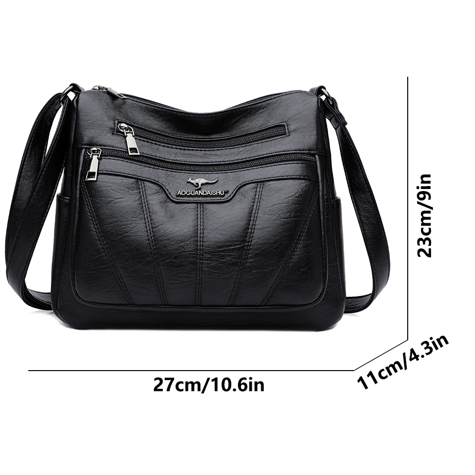 Soft Leather Luxury Purses and Handbags Women Bags Designer Shoulder Crossbody Bags for Women 2024 New Casual Messenger Bag Sac