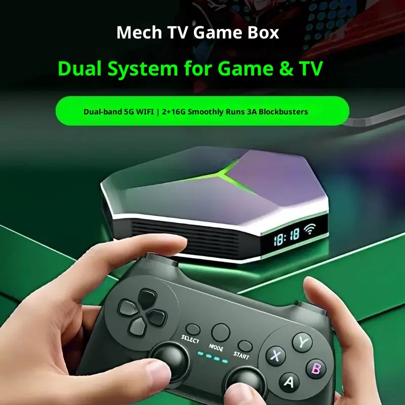 

New5g Game Console Box Wifi Dual System Home 3a Game Console Quad Core Cloud Computer Game Wireless Controller 2.4g Game Console