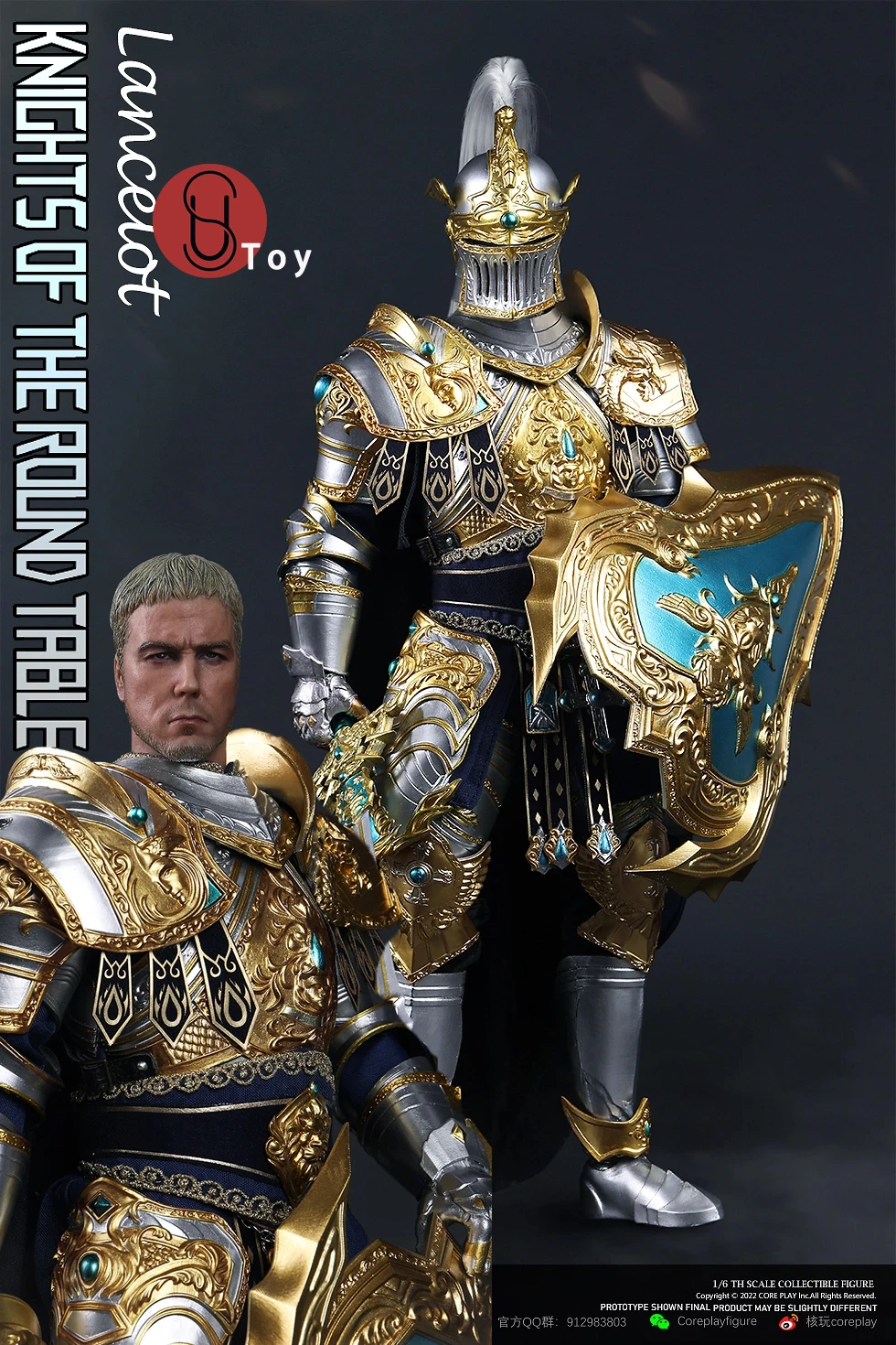 

COREPLAY × COOMODEL KR001 1/6 Scale English The Knight of Round Lancelot 12 inch Full Set Male Solider Action Figure Model Toys