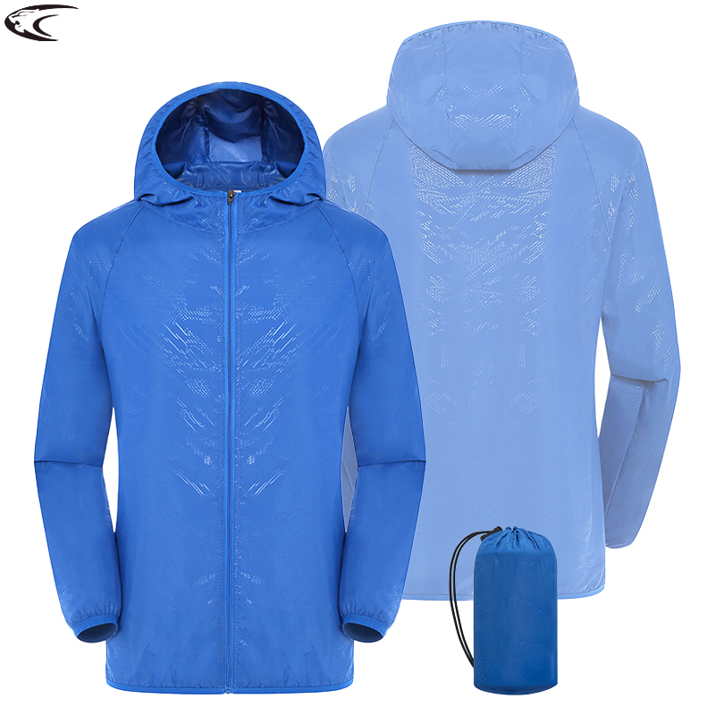  LNGXO Men Women Hiking Jacket Unisex Waterproof Quick Dry Camping Windbreaker Outdoor Trekking Climbing Rain Coat Anti UV Clothe 