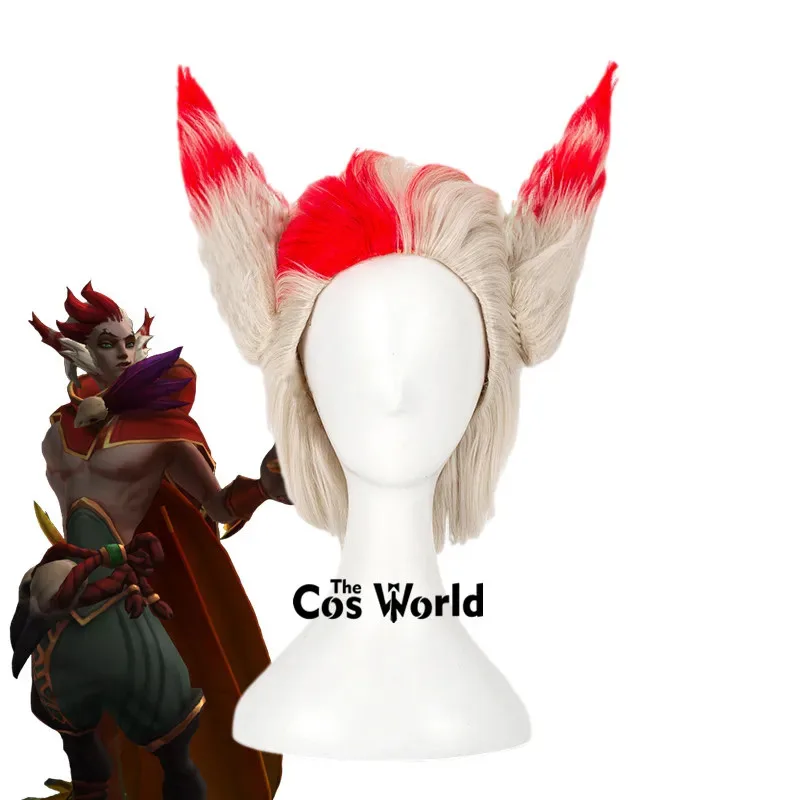 

LOL The Charmer Rakan 35 см короткие прямые игры косплей парики волокно термостойкие синтетические волосы + шапочка для парика