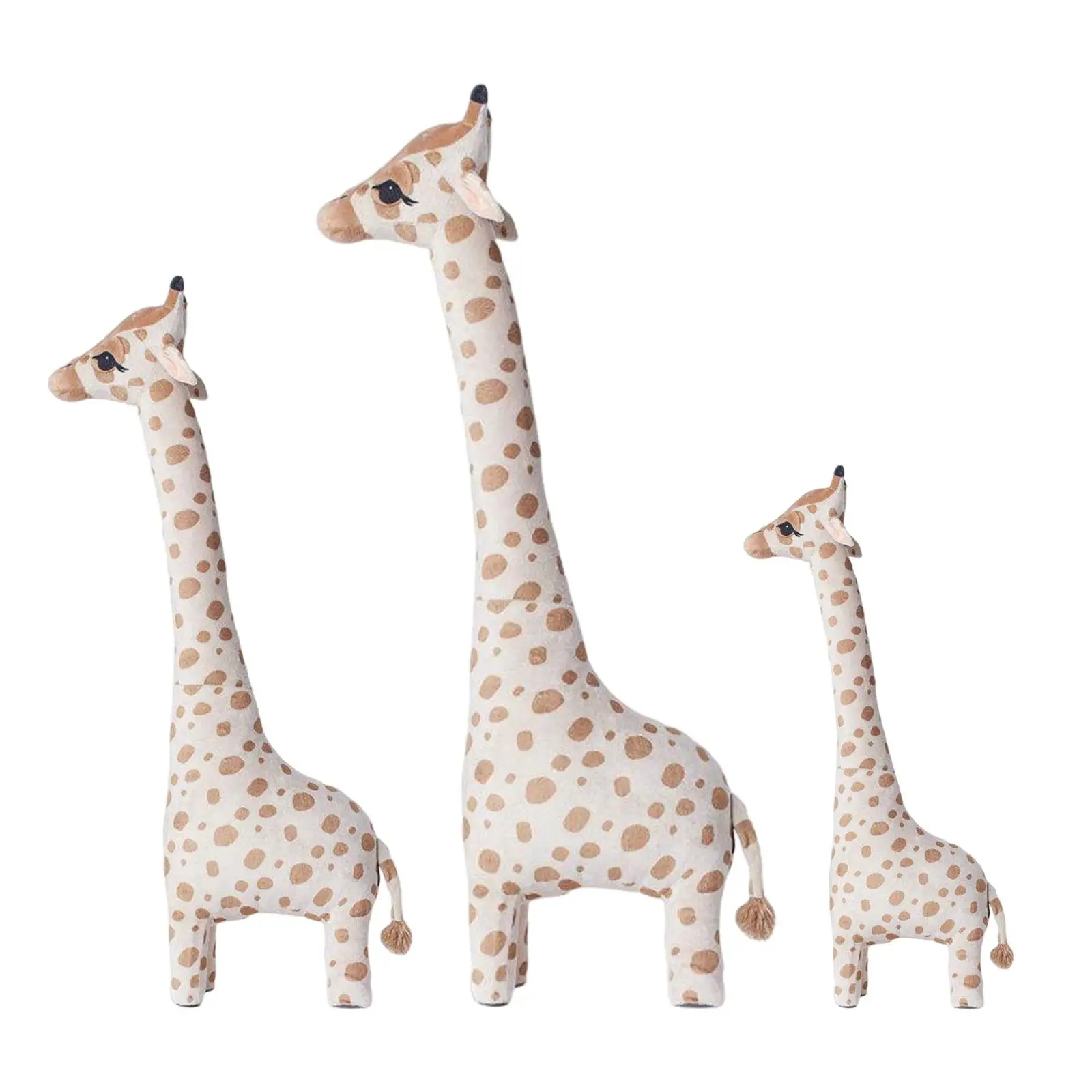 Animal de pelúcia girafa brinquedos de pelúcia decorações para casa simulação realista dormir
