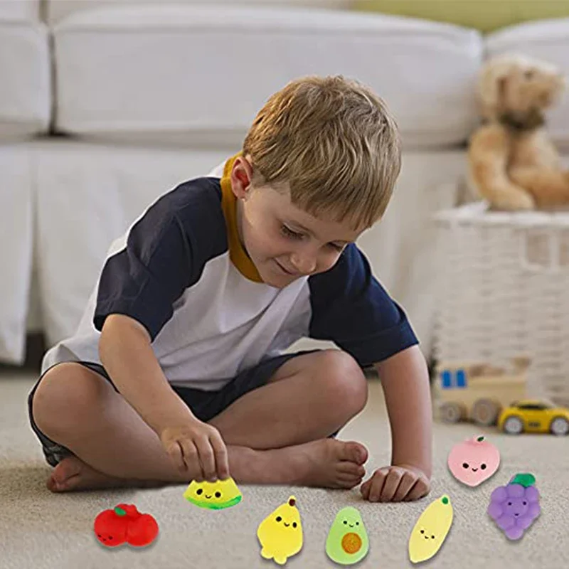 NIEUWE 10/30/50 Fruit Mochi Squishy Speelgoed Stress Watermeloen Banaan Fruit Squishy Party Gunsten voor Kinderen klas Prijs