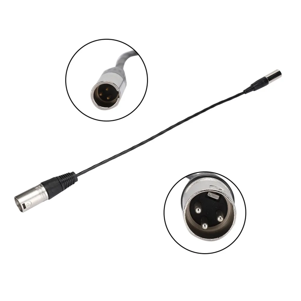 

30cm/11.81in Mini XLR 3Pin Male to XLR Male Plug and Play Stable Audio Camera Mic Cord Transfer Cable for Canon Audio Cable