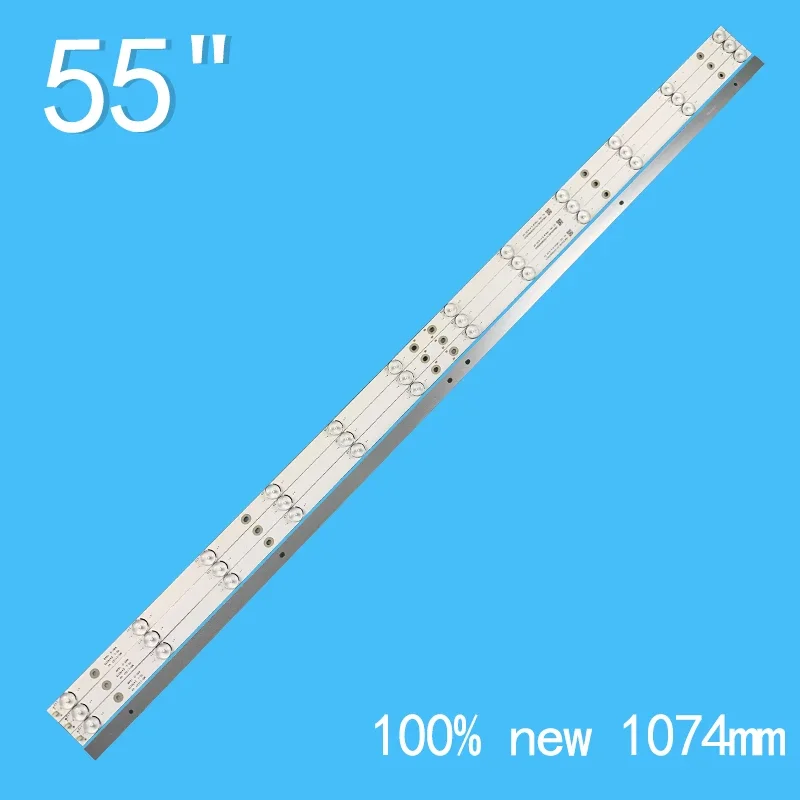 4 buah strip lampu latar LED 1073MM 12 lampu untuk JF-D400-S0 A3 AKTV5534 MS-L1157 V4