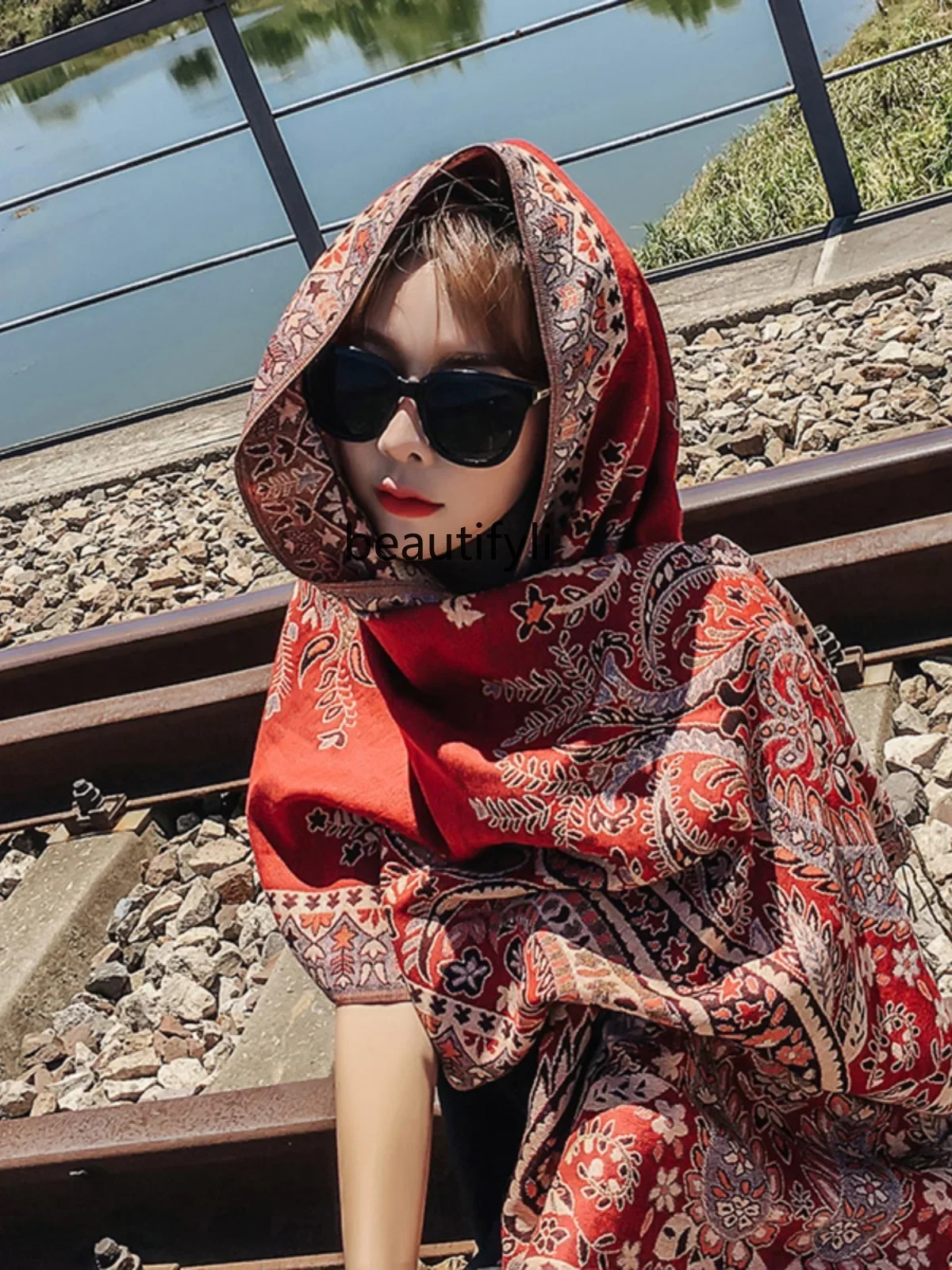 Ethnic Shawl Women's Travel Women's Clothing Dress Photo Sunscreen Cloak Cloak