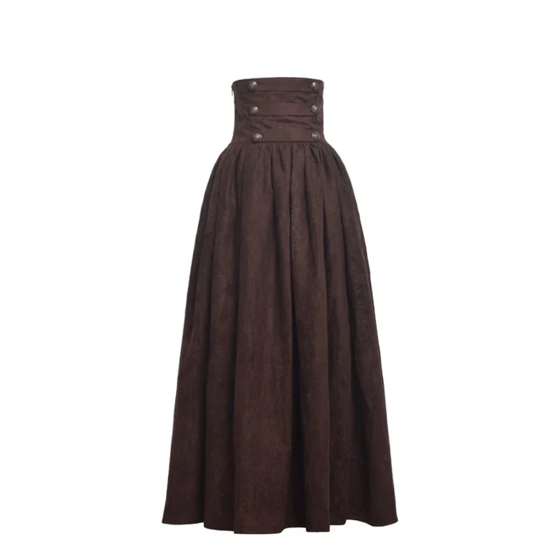 กระโปรงสตรีสไตล์เรอเนซองส์กระโปรงเอวสูงแนวสตรีมพังค์สไตล์วิคตอเรียนโกธิคเอ็มไพร์โลลิต้าวินเทจ