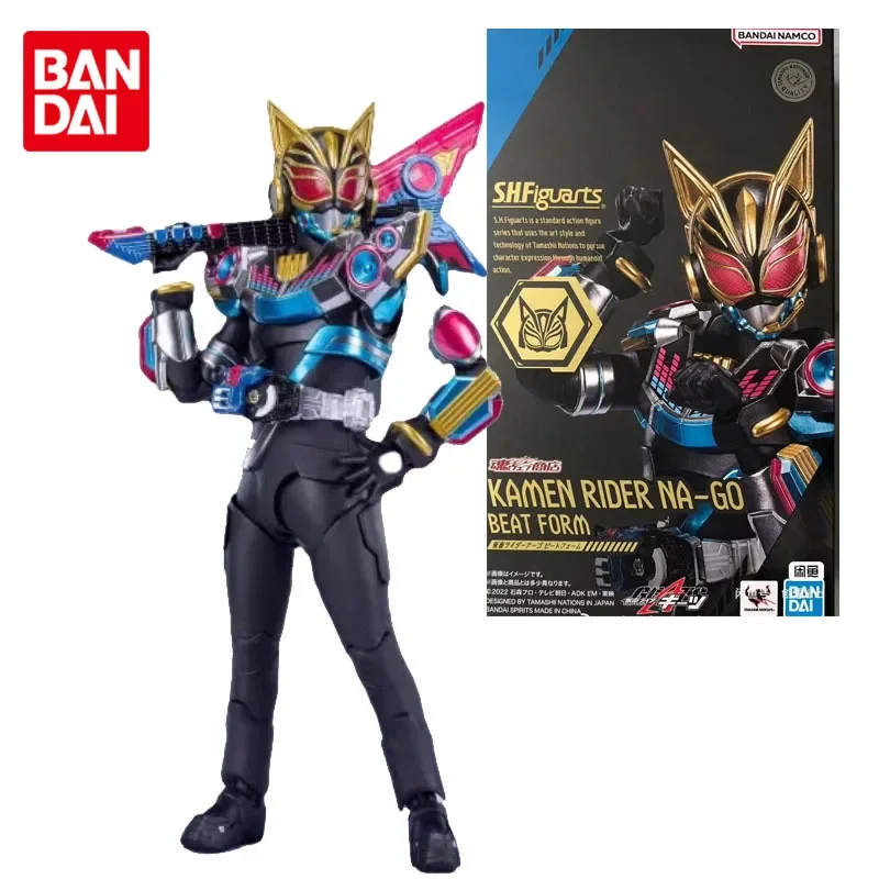 in stock Bandai Original Kamen Rider Geats SHF Na-go Beat Form Anime Action Figures Toys for Boys Girls Kids Gift