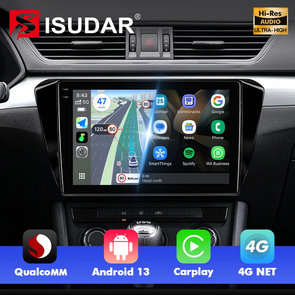 

Qualcomm Android 13 car radio For Skoda Superb 3 2015-2019 Multimedia Video Player GPS CarPlay android auto 4G+wifi Stereo 2 din