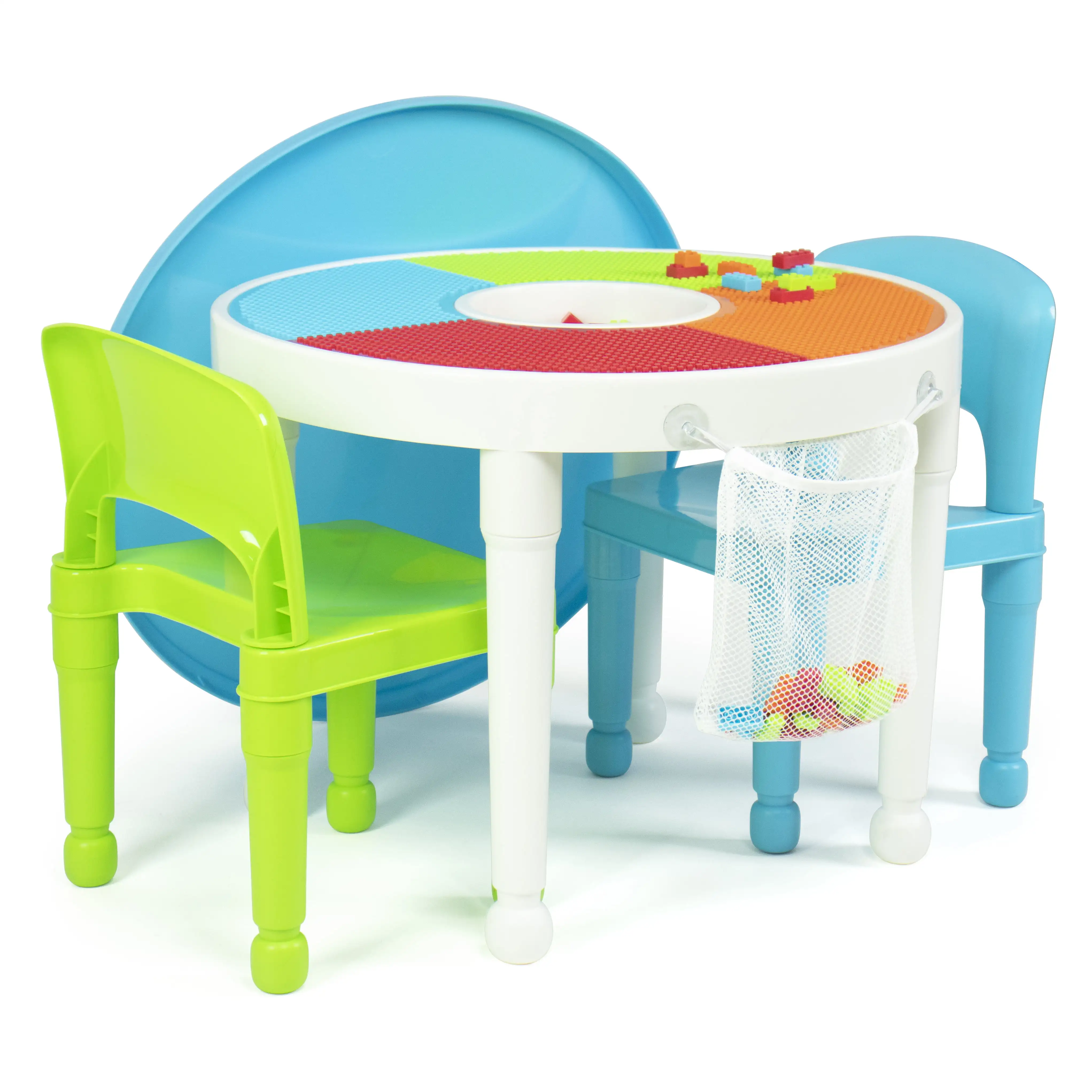 kids-2-in-1-plastic-activity-table-and-2-chairs-set-round