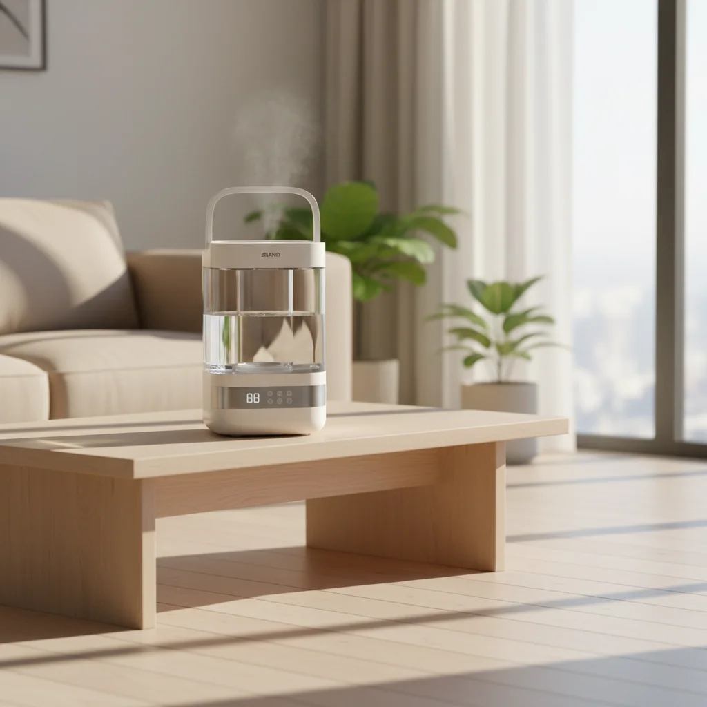 Transparent Glass Warm Mist Steam Humidifier, Electric Household Hotel Humidifier, 1 Year Warranty