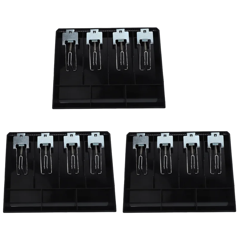 

ABUH-3X Hard Case Clip Cash Register Box New Classify Store Cashier Coin Drawer Box Cash Drawer Tray Money Counter Case