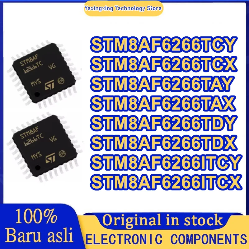 

5 шт STM8AF6266TCY STM8AF6266TCX STM8AF6266TAY STM8AF6266TAX STM8AF6266TDY STM8AF6266TDX STM8AF6266ITCY STM8AF6266ITCX LQFP-32