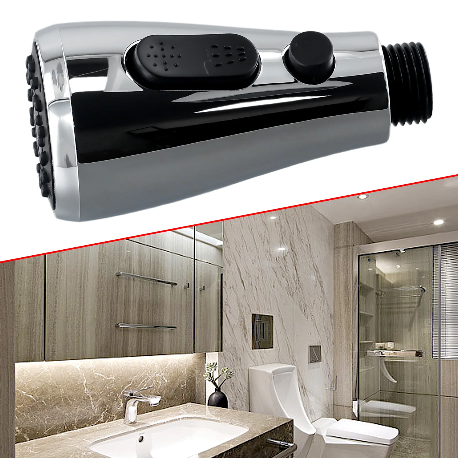 Easy To Match Most Sink Tap Head Spray Tap Head Home Commercial Electroplating Pull Out Rain And Bubbling Style