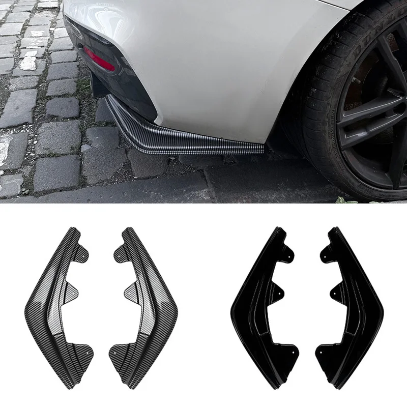 2Pcs Car Rear Bumper Lip Diffuser Spoiler Canard Side Skirt Wrap Angle Splitters Protector for BMW F20 F21 LCI M Sport 2015-2019