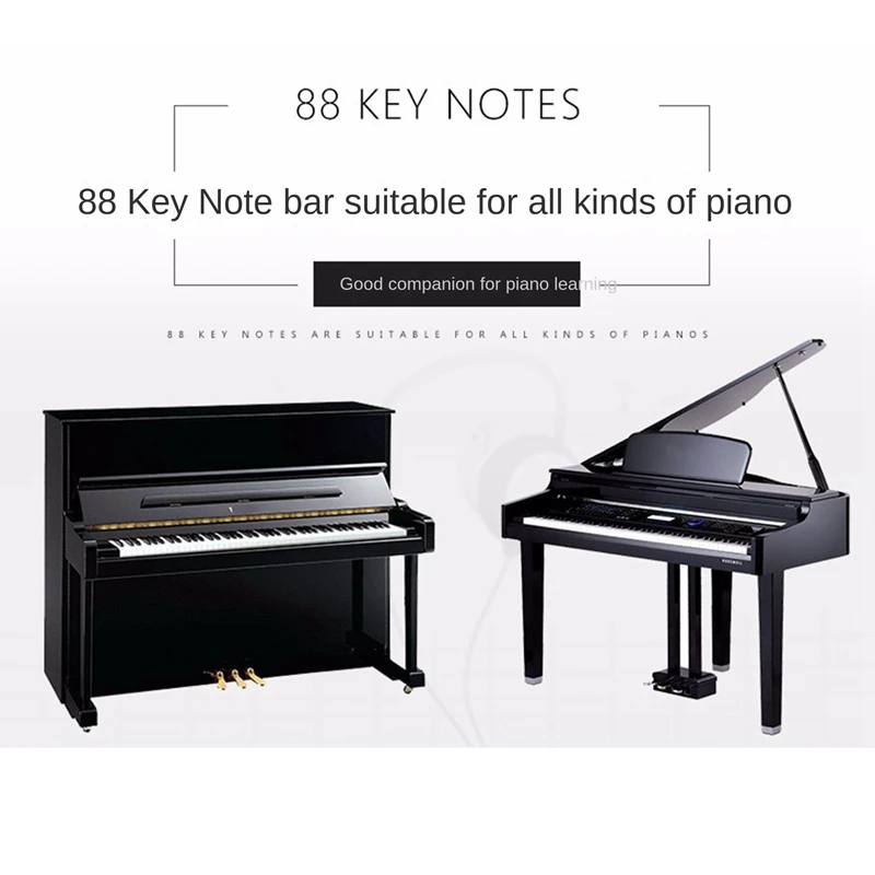 Piano Notes Guide For Beginner, Removable Piano Keyboard Note Labels Full Size,No Need Stickers,With Box