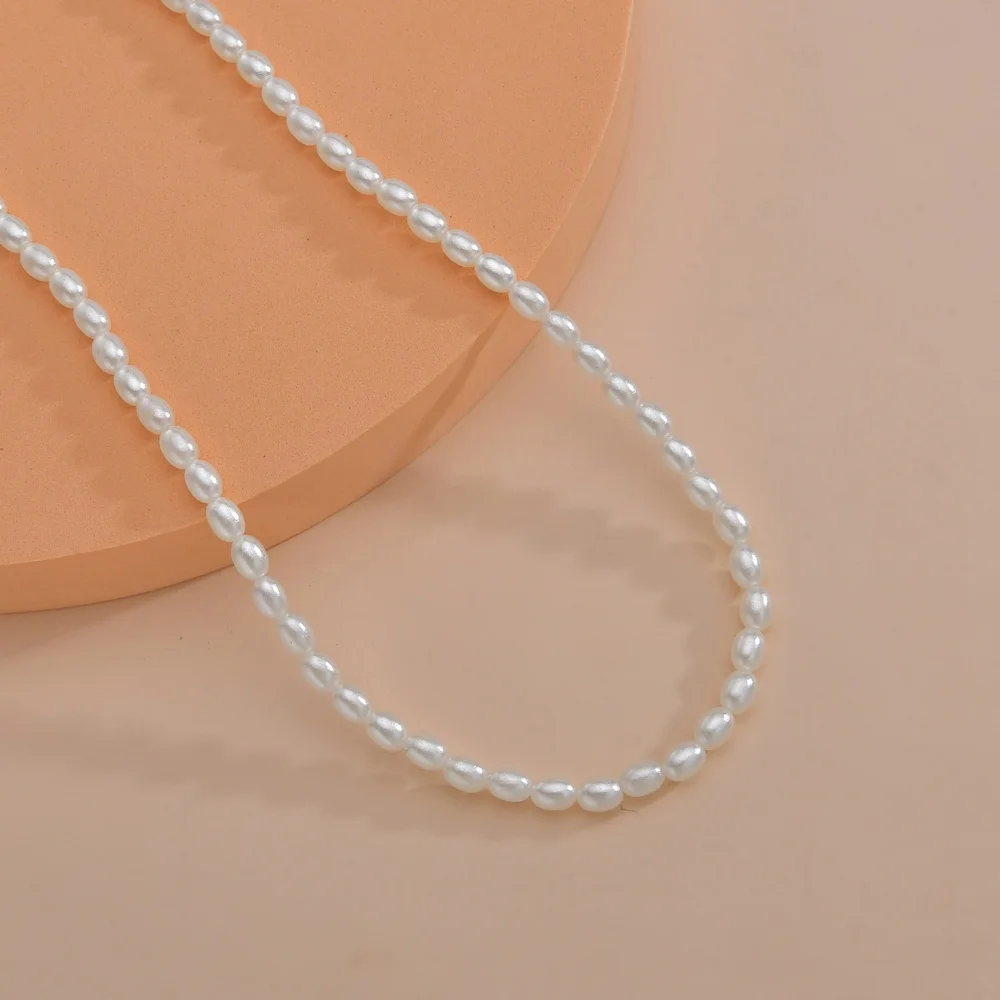 الكلاسيكية تقليد اللؤلؤ مطرز قلادة للنساء ، بسيطة وعصرية ، مزاجه المجوهرات ، اكسسوارات هدية