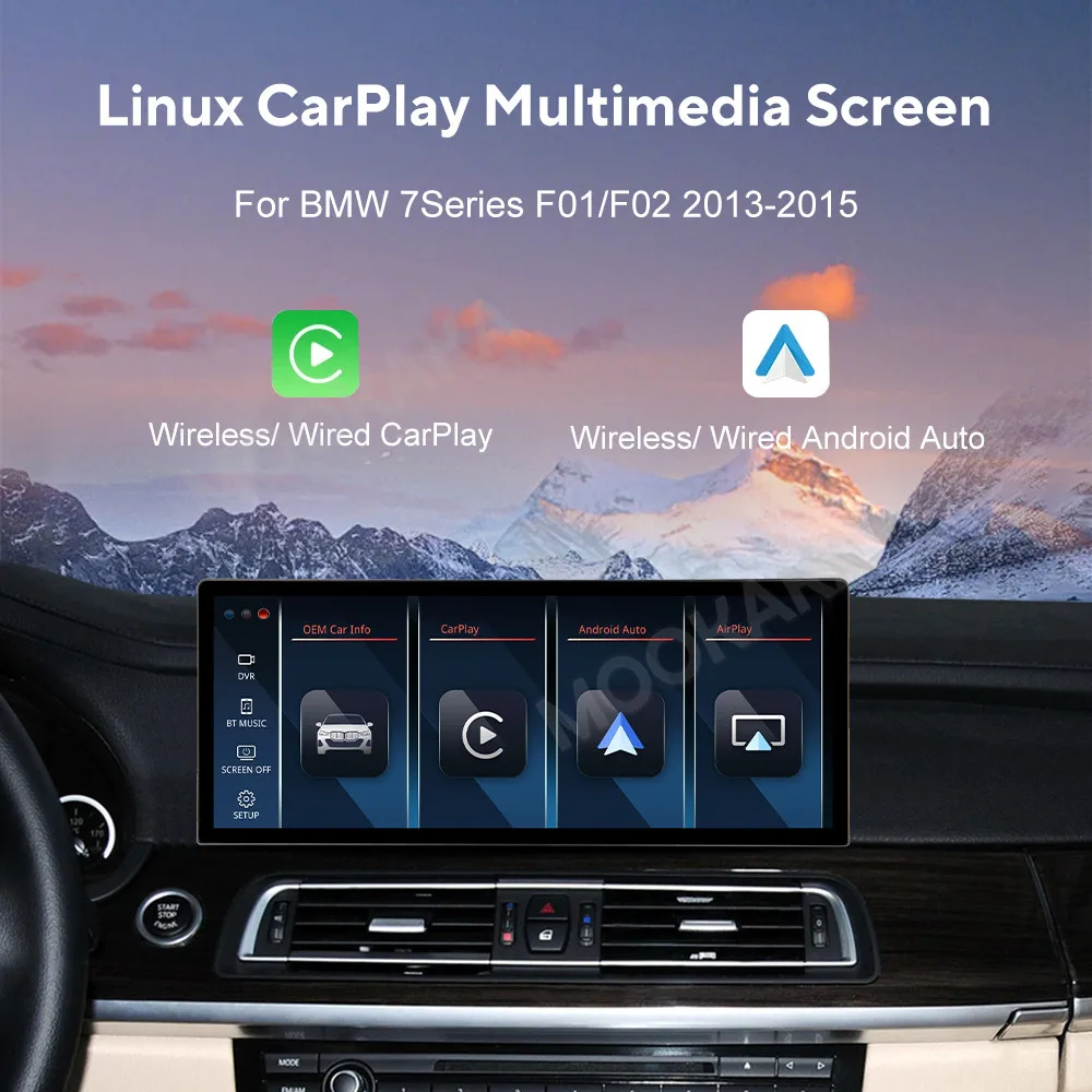 Wireless Carplay Android Auto For BMW 7 Series F01 F02 2008 - 2015 Linux System Car Multimedia Player DSP WIFi Touch Screen