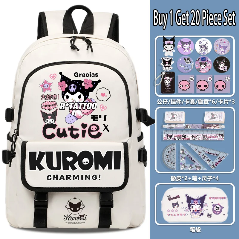 

Kulami Backpack 2025 New Sanrio Backpack Fashion Print Teen School Backpack Large Capacity Lightweight Back to School Backpack