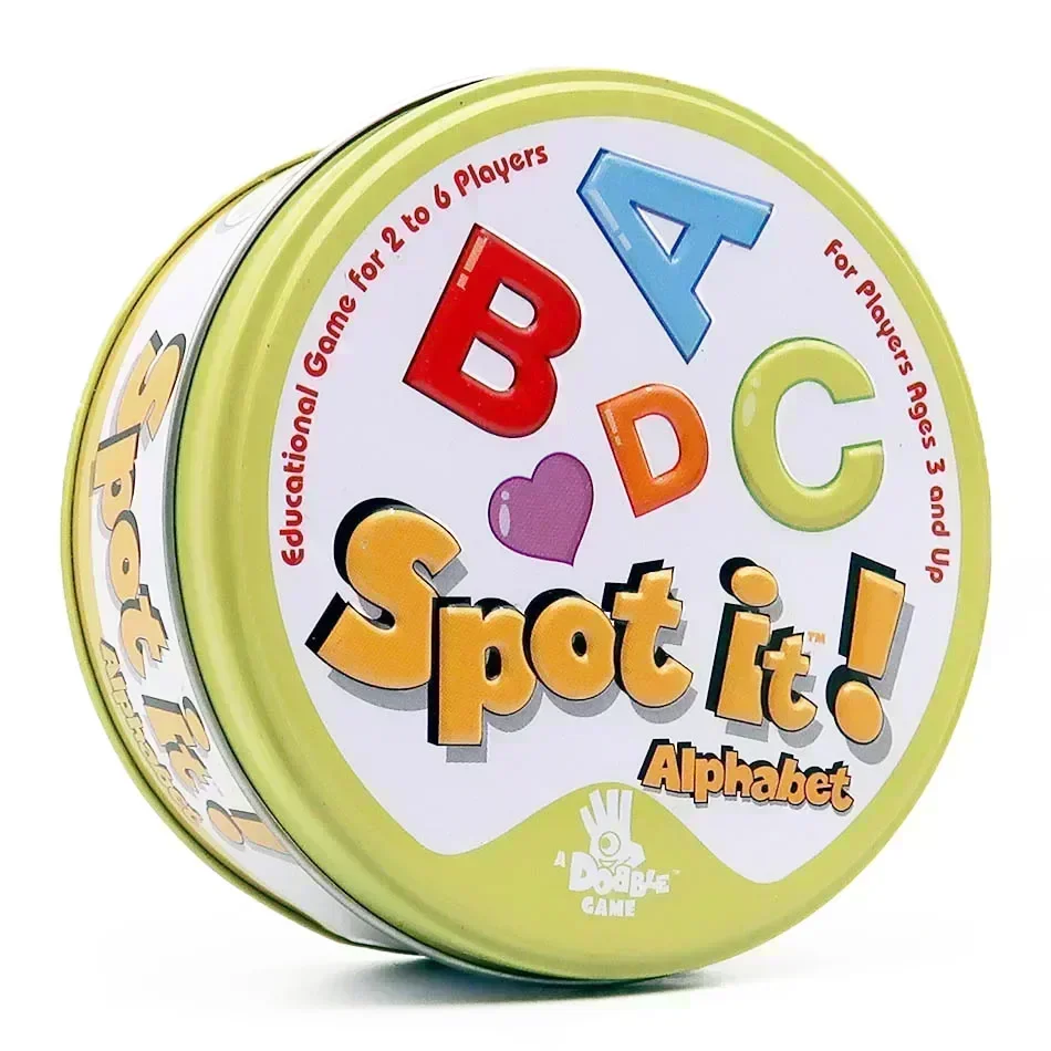 Spot it ABC Dobble Card Game Potte Age 6 Board Game 2 to 8 Players Party Game for Classic Family Double juego Card toy