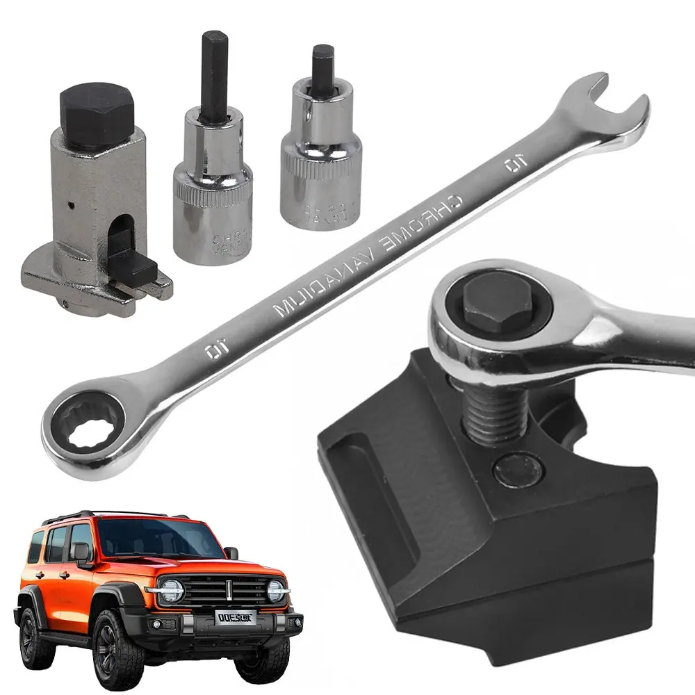 Cric à pneus robuste en 5 parties, équipé d'une tête hexagonale de 10 mm, outil universel de démontage et d'installation de pneus, adapté à divers modèles de voitures, utilisé pour le levage et l'installation des pneus, un outil essentiel pour la réparation automobile.