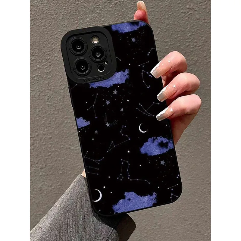 Night Sky graphic phone case for iPhone 15 14 13 12 11 x XR Xs SE2 SE 8 7 plus pro Max mini silicone back cover