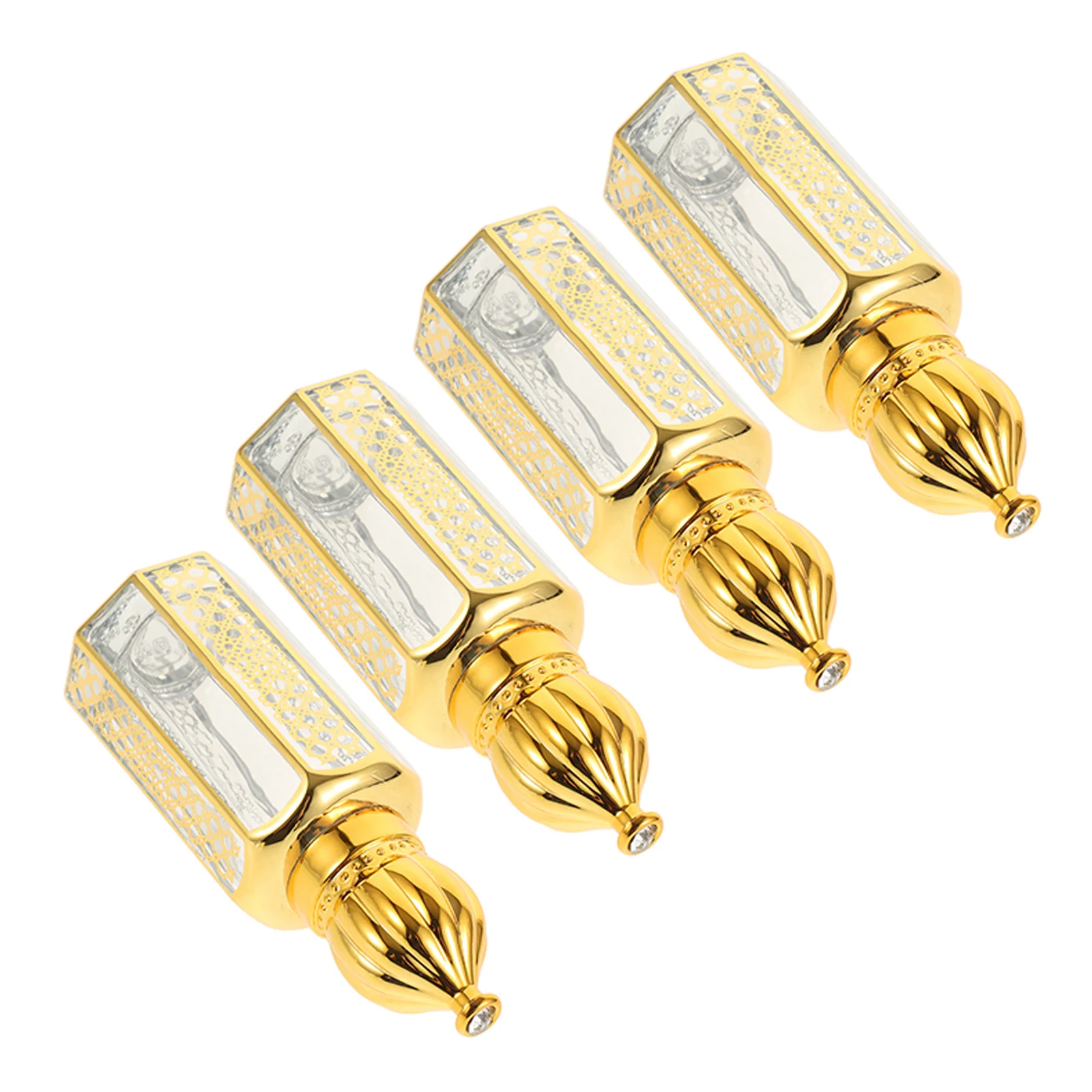 

4Pcs Empty Essential Oil Roller Bottles 12Ml Clear Glass Roll on Containers for DIY Perfume Blends Home Office Travel Fragrance