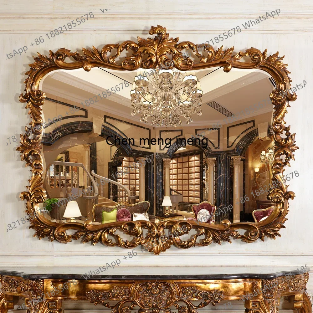 Z136 French retro wall-mounted bathroom mirror smart bathroom mirror living room advanced decorative mirror