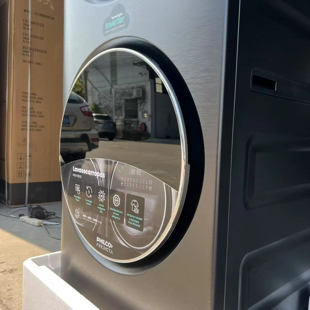 15KG Tower Washing Machine Front Loading 7KG Dryer With 10KG Washer AI Smart Wash 1400RPM Inverter Spanish Language 220V 50hz