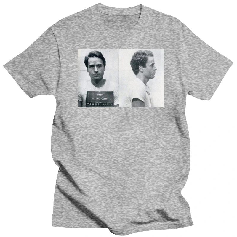 New Ted Bundy T Shirt Serial Killer Mug Shot Small Medium Large Xl Festive Tee Shirt