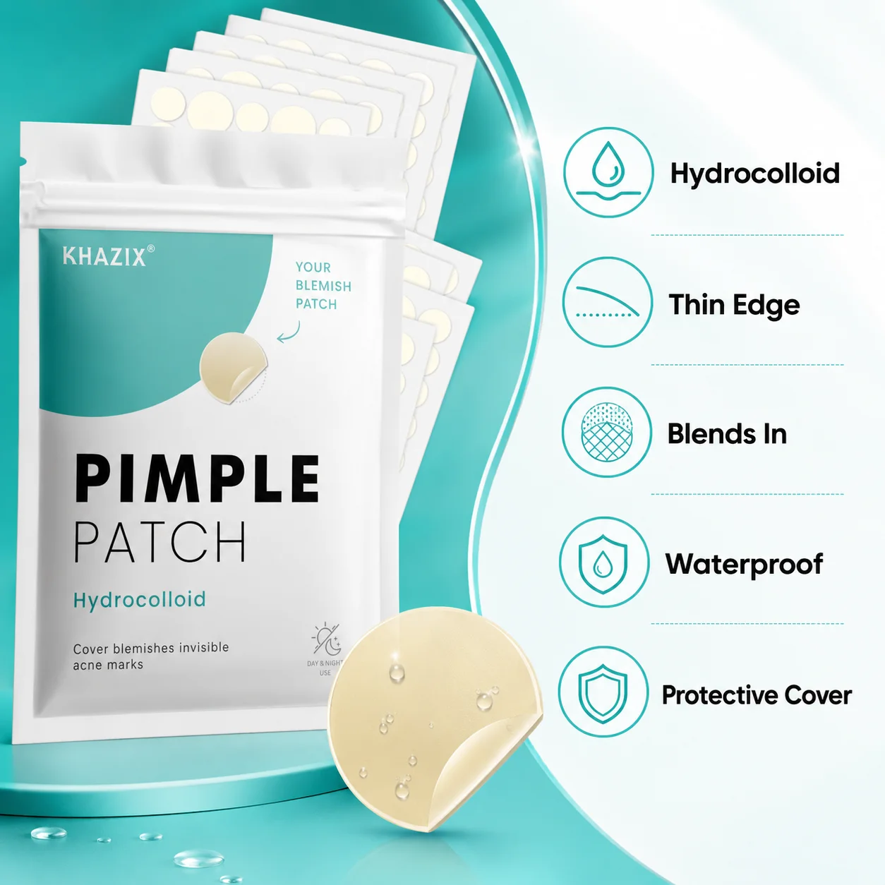 Parches Hidrocoloides Nocturno - Skincare Acne reseña y precio