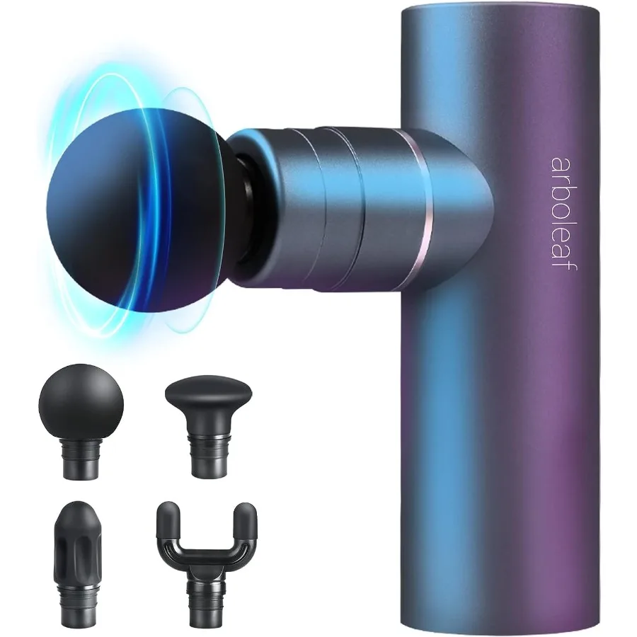 

Полностью металлический электрический портативный ручной массажный пистолет для глубоких тканей для облегчения боли в спине, тела, боли в мышцах, идеальный подарок для офиса и