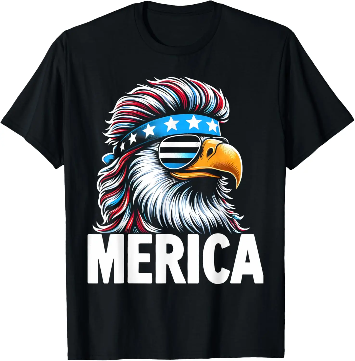 Merica Eagle Mullet Sunglasses USA American Flag Eagle USA T-Shirt