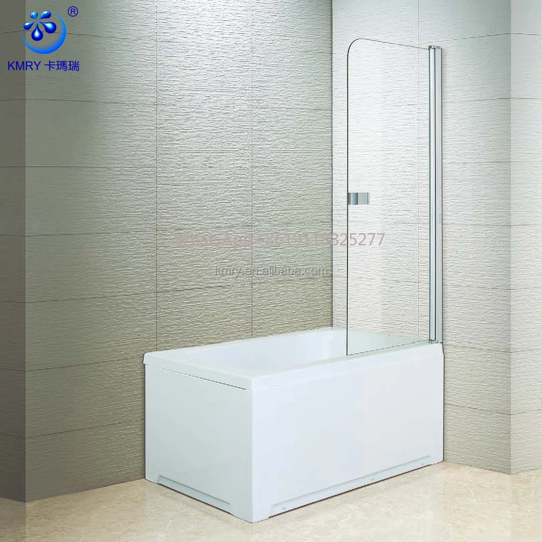 

Shower Screen Bath Screen Tempered Glass Swing Bath tub Bs6206