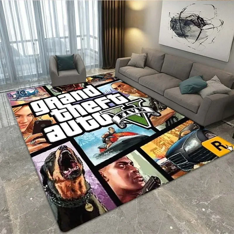 

Game GTA V Hallway Carpet Cheaper Anti-slip Modern Living Room Balcony Printed Doormat Area Rug Kids Room Living Room Carpets