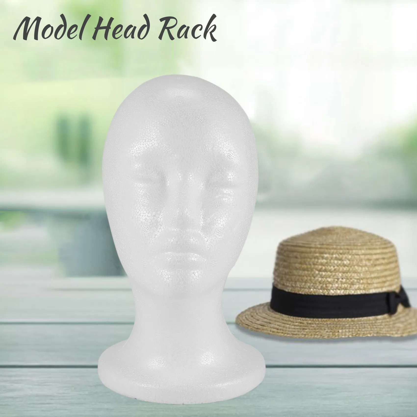 

ABLK Female Foam Mannequin Head Model Hat Wig Display Stand Rack white