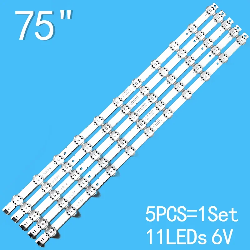 

5pcs Led TV Strip for 75UK62 75UK6570 75UM7110 75UM7600 75UK6200 75UK6500 75UM6200 75UM7100 75UM7570 75UM6970 75UN6950 75UK6520