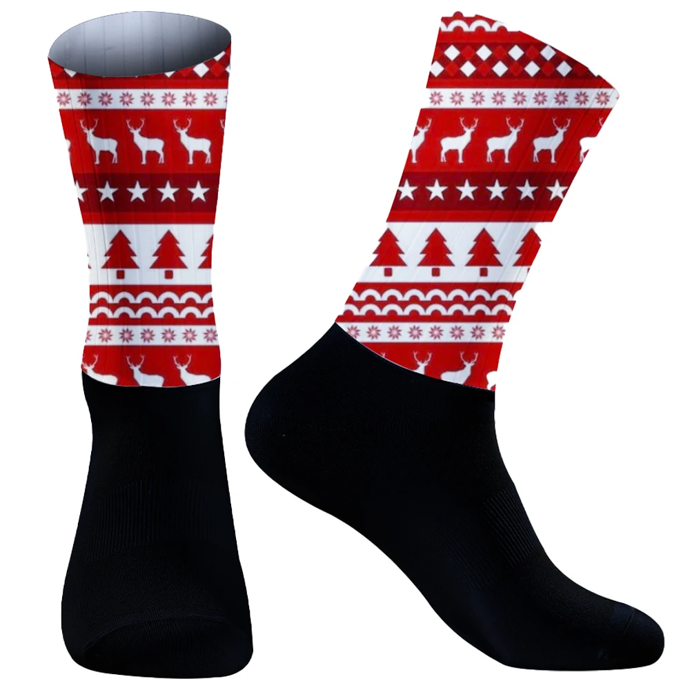 2024 New Christmas stocking Men Funny Happy Socks Hip Hop Male Boys Street Skateboard Sox Spring Autumn