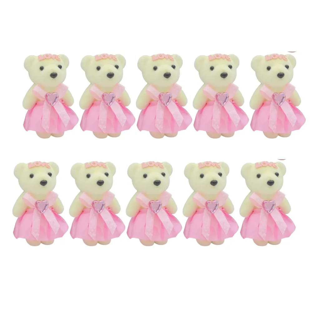 10pcs/set Foam Bear Bear Plush Foam Toys Plush Doll Plush Animal Mini Bear Flower Bouquet Cartoon 10cm Cartoon Bouquet Doll