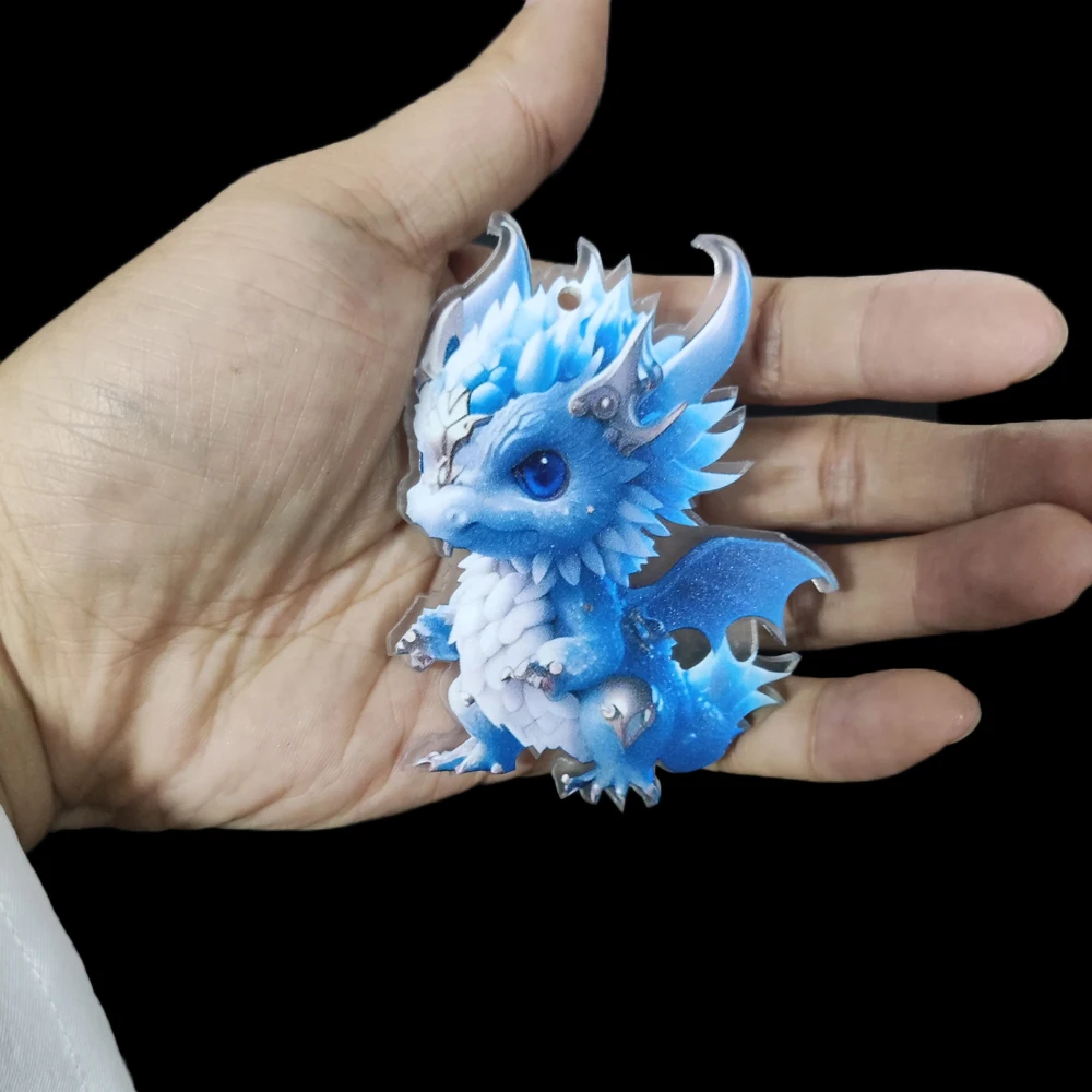 Novel Acrylic Cartoon Dragon Spring Festival Party Decoration Pendant Bag And Keychain Ornaments Car Rearview Mirror Accessories