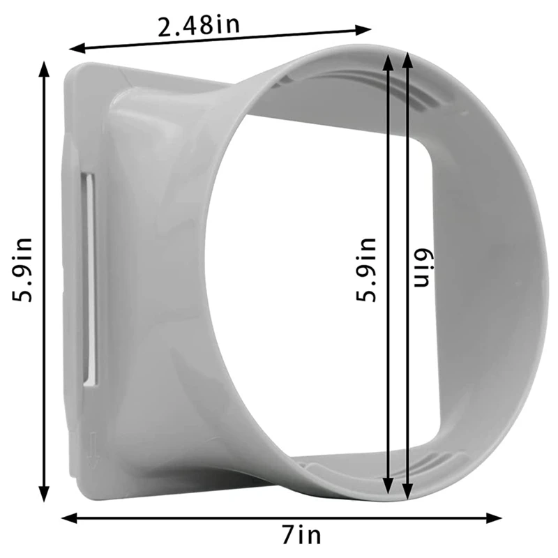 Adattatore per finestra dell'accoppiatore del tubo di scarico del condizionatore d'aria portatile da 5.9 pollici connettore del tubo dell'unità A/C accessori del condizionatore d'aria