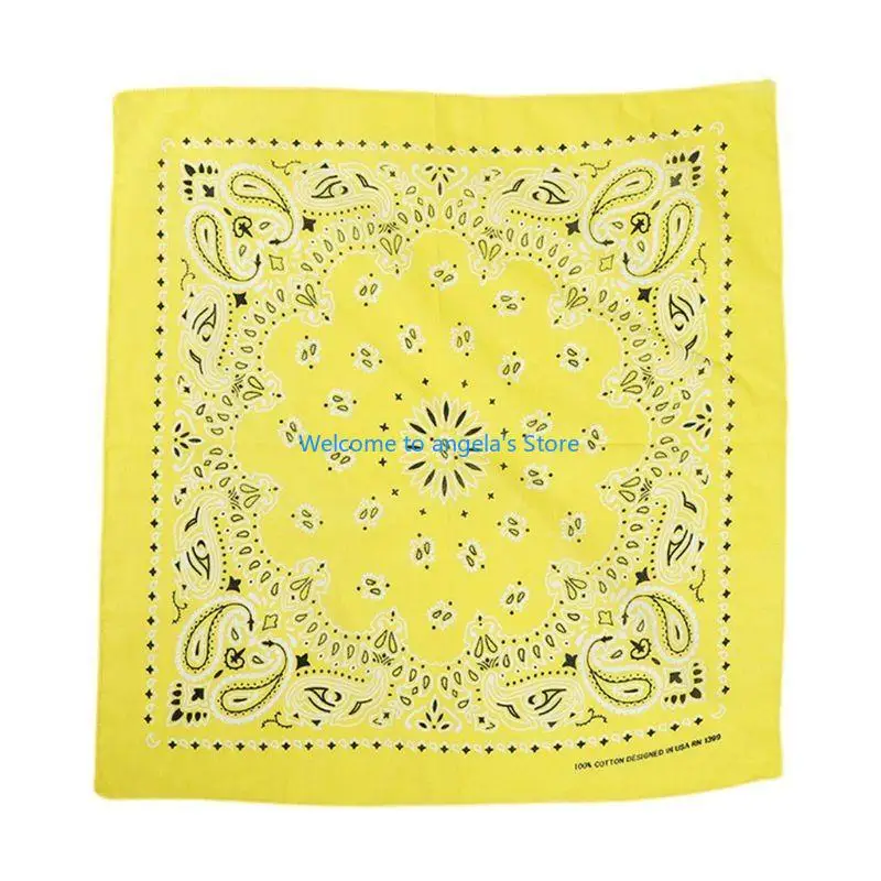 X4YC Hip Hop Paisley Bandana Hair Scarf Wrist Wrap for Head Square Scarves Handkerchi