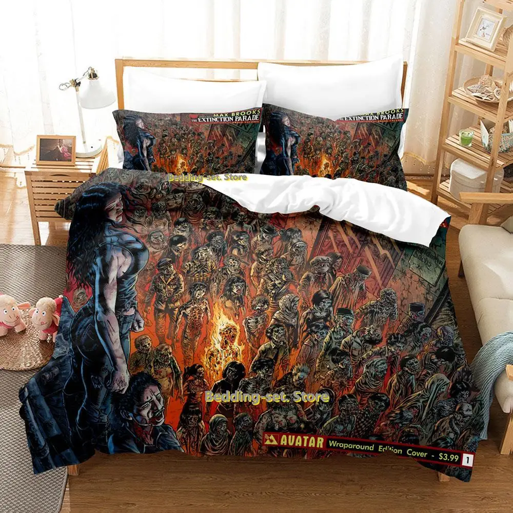 

Comics Extinction Parade Bedding Set Cartoon Anime three-piece set Adult Kid Bedroom Duvetcover Sets lençol de cama casal